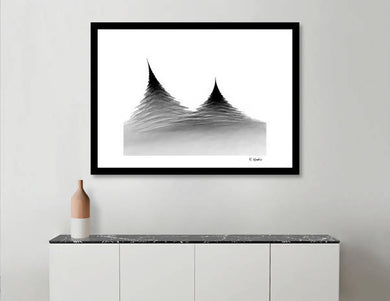 Untitled Black and White Abstract print