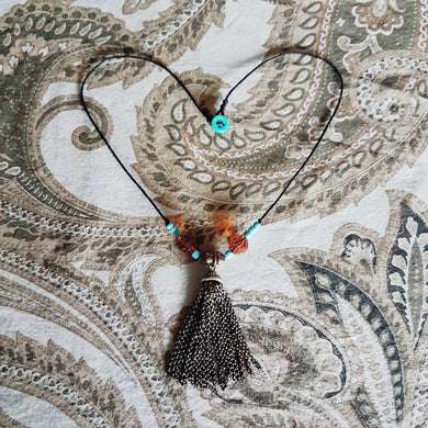 Boho Metal Tassel necklace