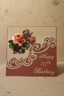 75th Handmade Birthday Card