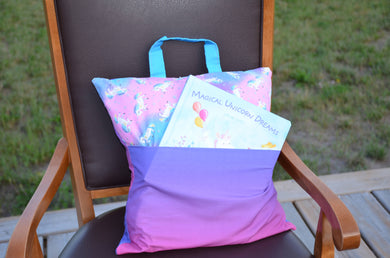 Unicorn travel reading pillow