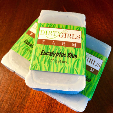 All Natural / Handcrafted / Artisanal / Cold Processed Soap: EUCALYPTUS BLUE