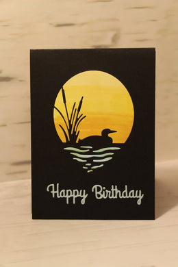 Handmade Birthday Card - Loon