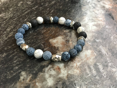 Beaded lava bracelet