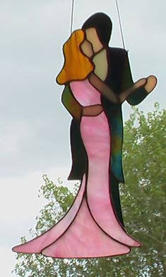 Stained Glass Bride and Groom