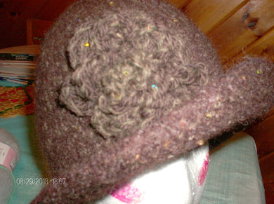 Hand Knit Felted Hat