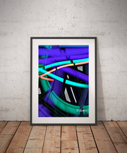 Neon Lines abstract art print