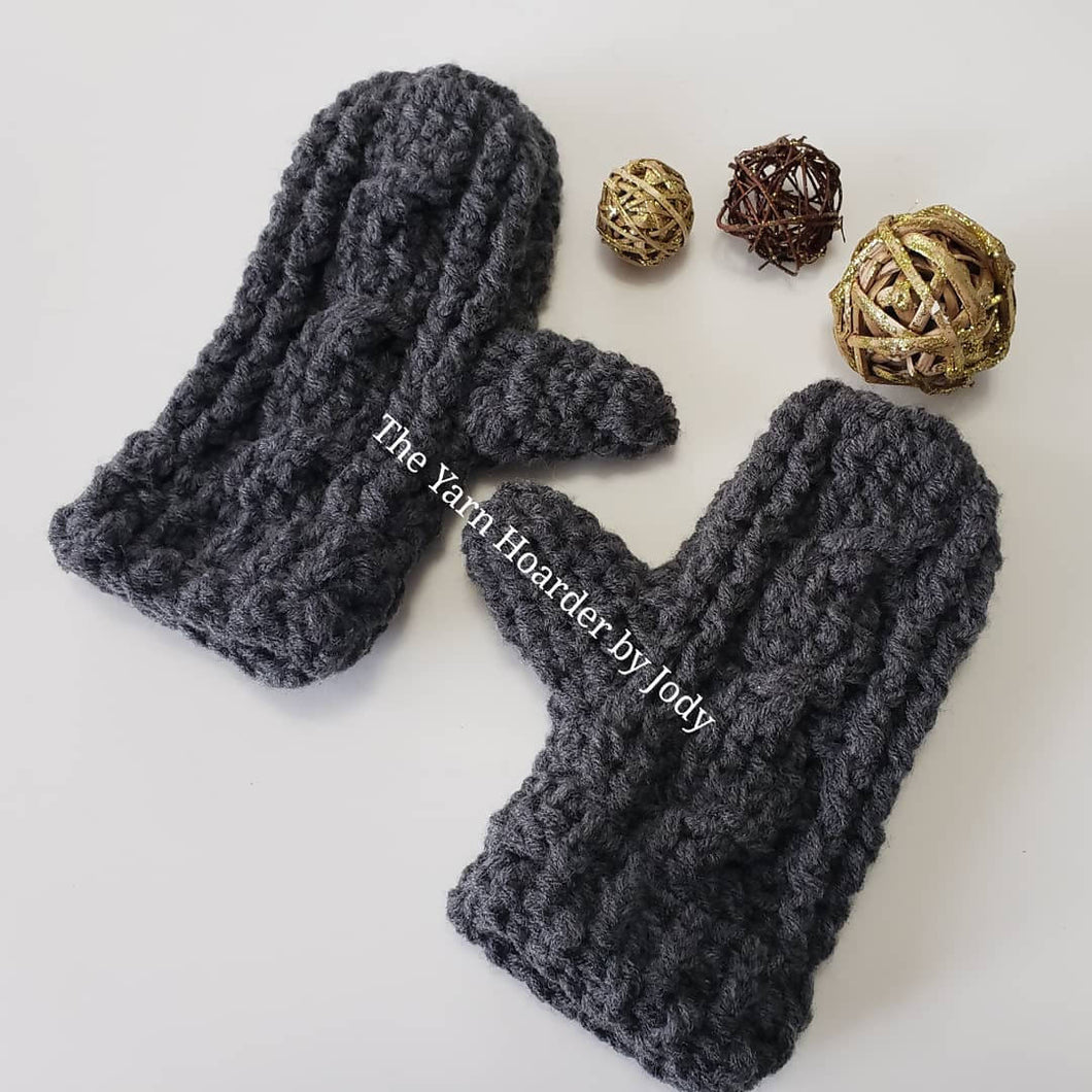 Crochet Cable Twist Mittens