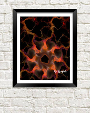 Spiders Flames part 2 abstract art print