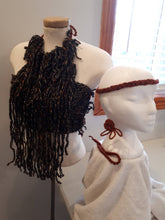 5 pce top, frill overlay, earrings anklet/wristlet,headband