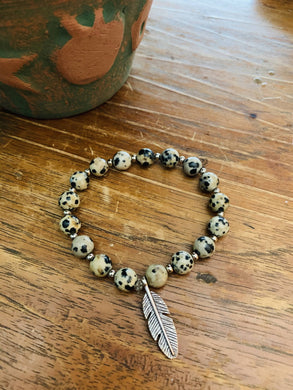 Dalmatian Jasper Mala Bracelet