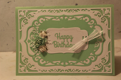 Birthday Card with Handmade Flowers