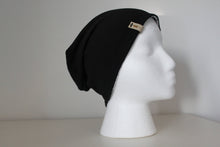 Reversible Black and White Woodland Forest Slouchy Beanie Hat