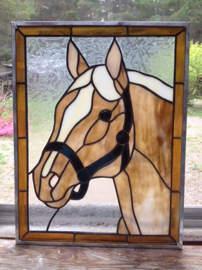 Stained Glass Horse's Head