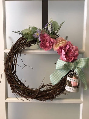 Whimsical Spring Wreath with Birdage